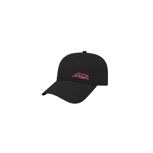 Predator Black Billiard Hat with Pink Embroidered Panther - One Size Fits All