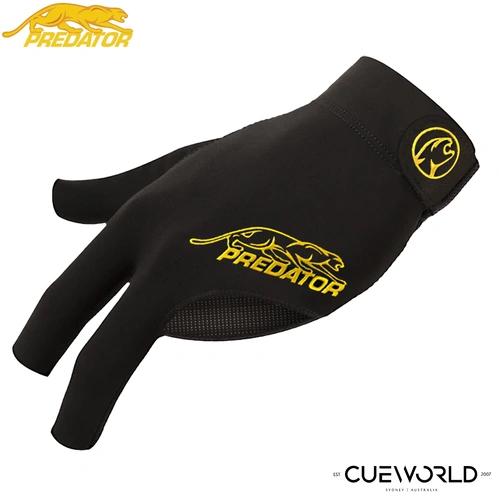 Predator Second Skin Black/Yellow Billiard Glove - Left Hand